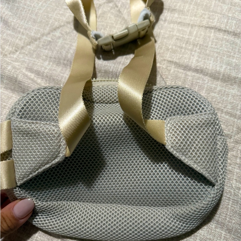 Adidas Gray Mesh crossbody Bag with Tan Straps